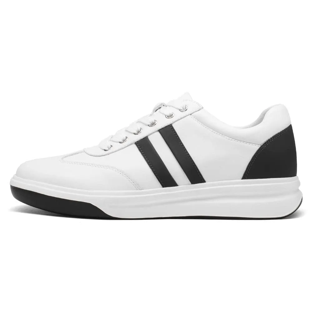 7 CM / 2.76 Inches CMR CHAMARIPA Elevator Sneakers - Height Enhancing Shoes - Casual Men's White Sneakers