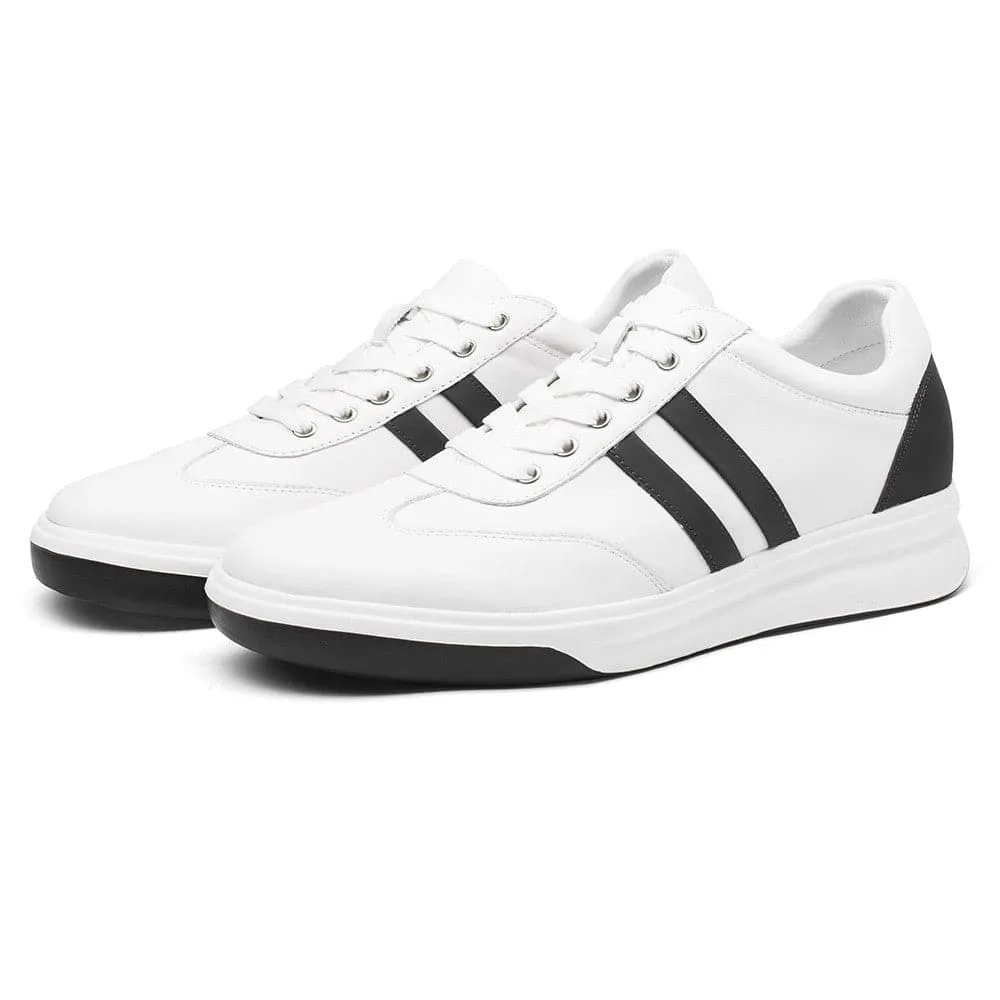 7 CM / 2.76 Inches CMR CHAMARIPA Elevator Sneakers - Height Enhancing Shoes - Casual Men's White Sneakers