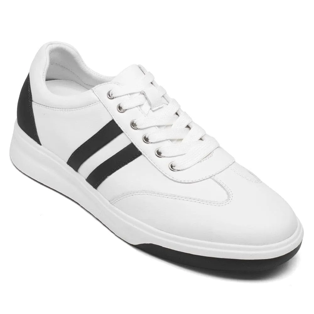 7 CM / 2.76 Inches CMR CHAMARIPA Elevator Sneakers - Height Enhancing Shoes - Casual Men's White Sneakers
