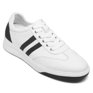 7 CM / 2.76 Inches CMR CHAMARIPA Elevator Sneakers - Height Enhancing Shoes - Casual Men's White Sneakers