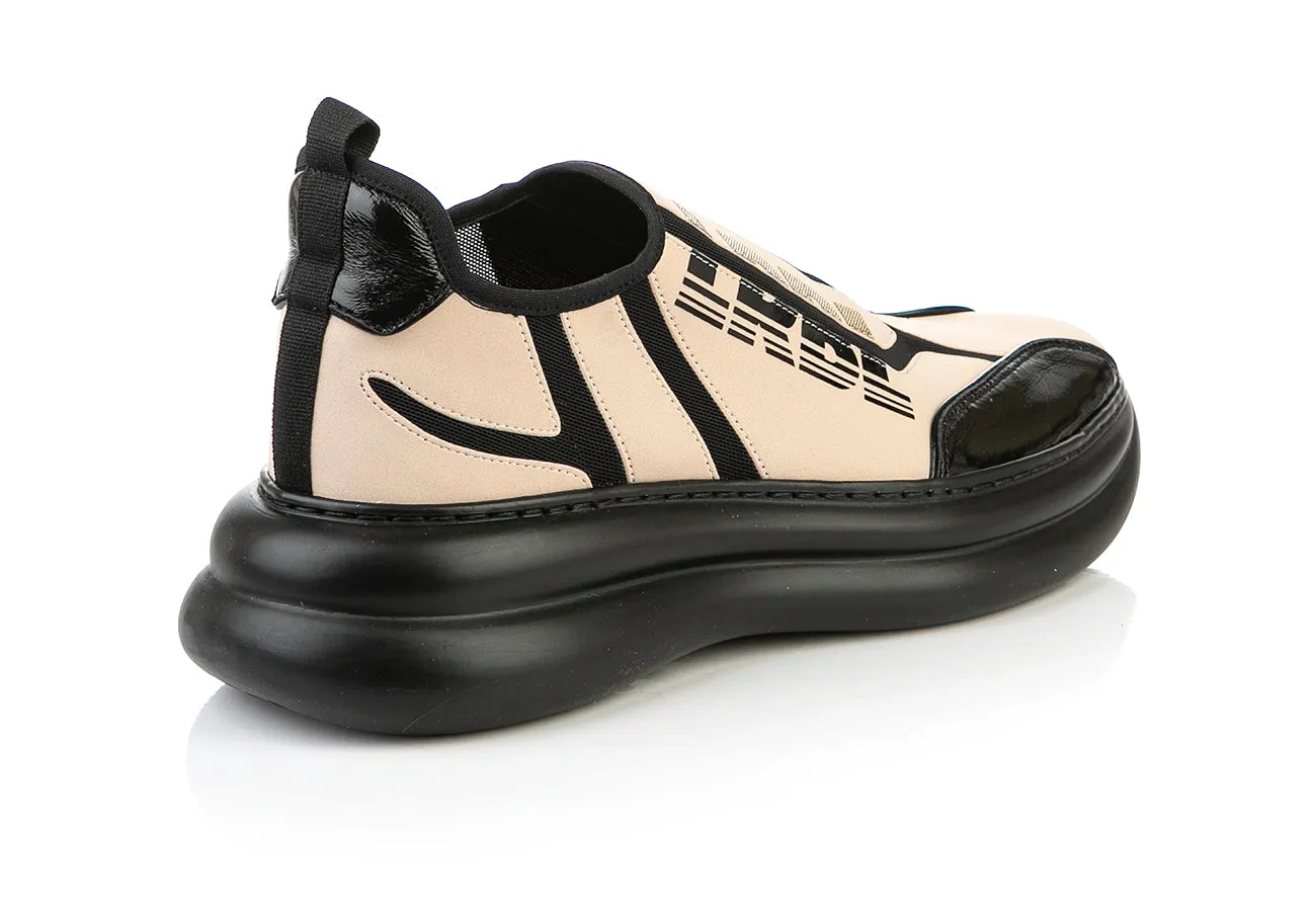 7519 Loriblu Sneakers / Beige - Black