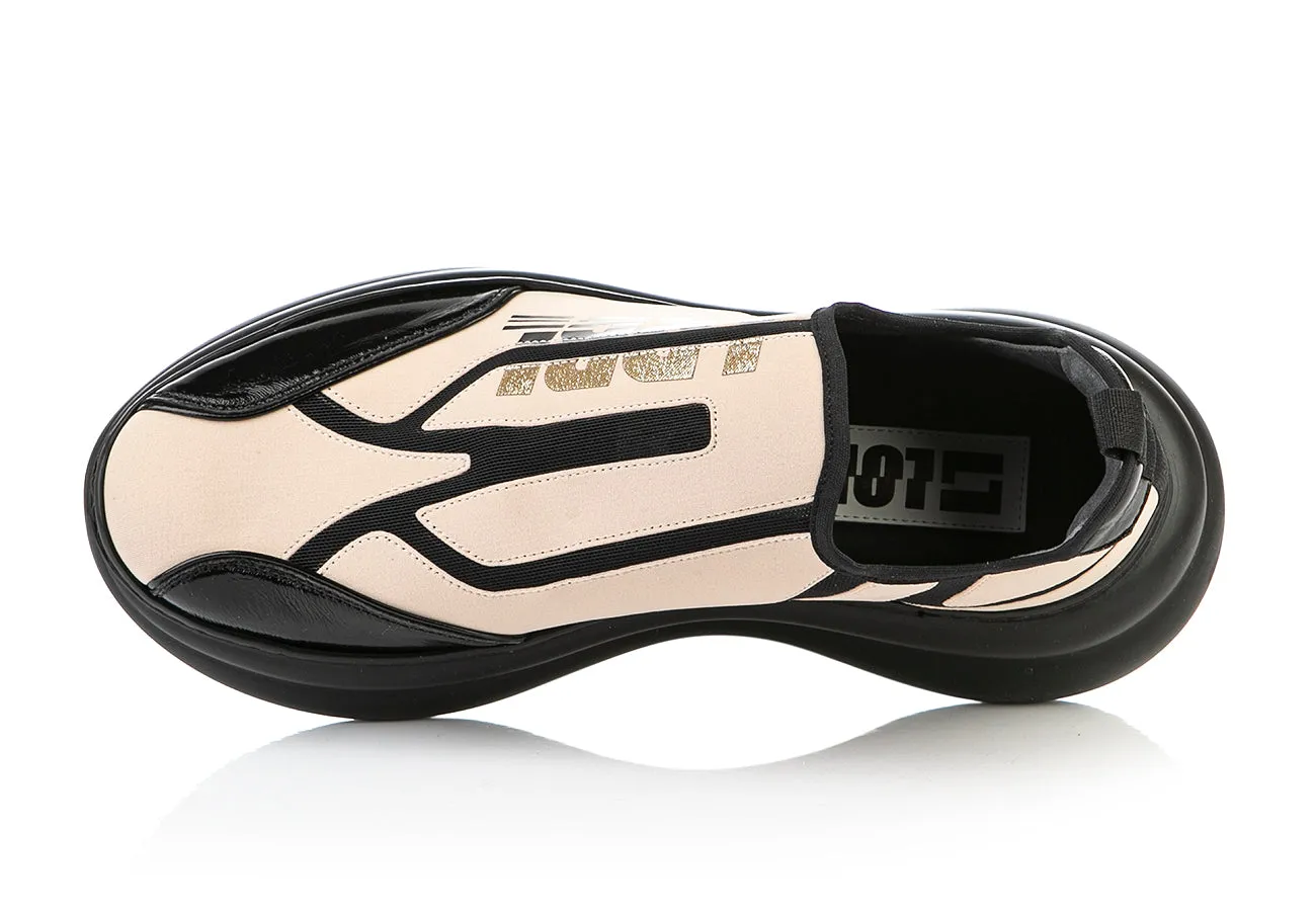 7519 Loriblu Sneakers / Beige - Black