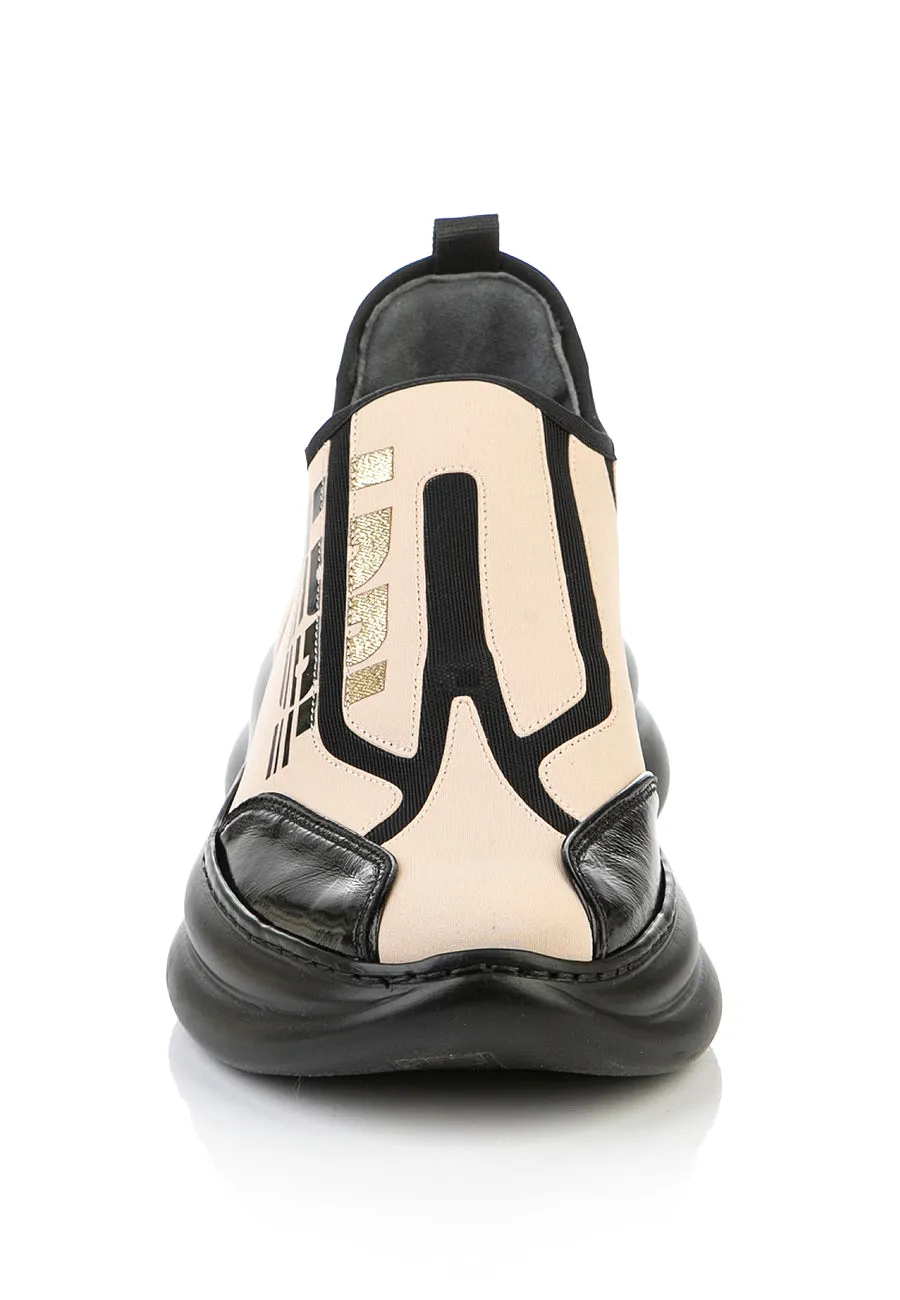 7519 Loriblu Sneakers / Beige - Black