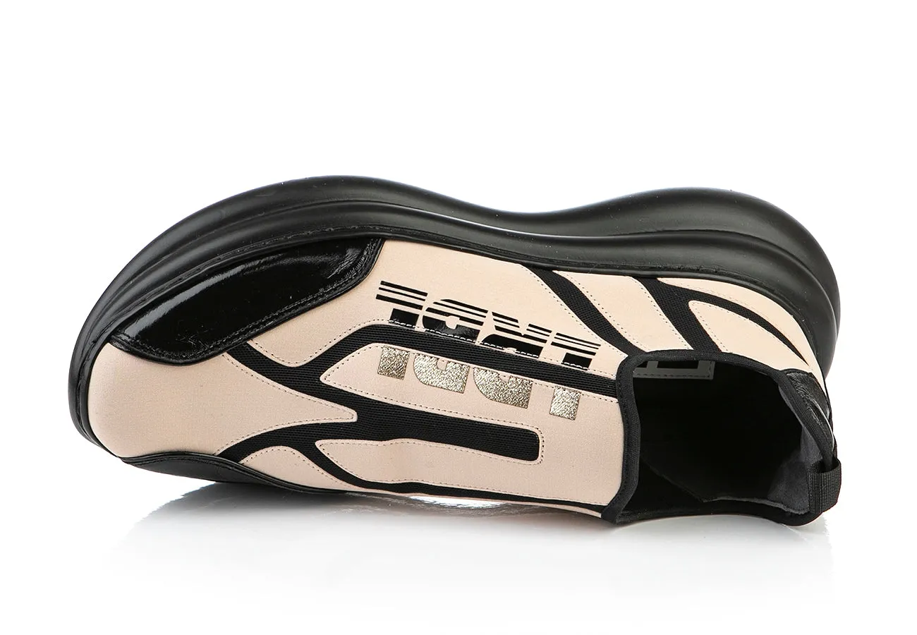7519 Loriblu Sneakers / Beige - Black