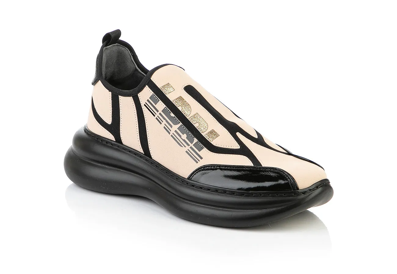 7519 Loriblu Sneakers / Beige - Black