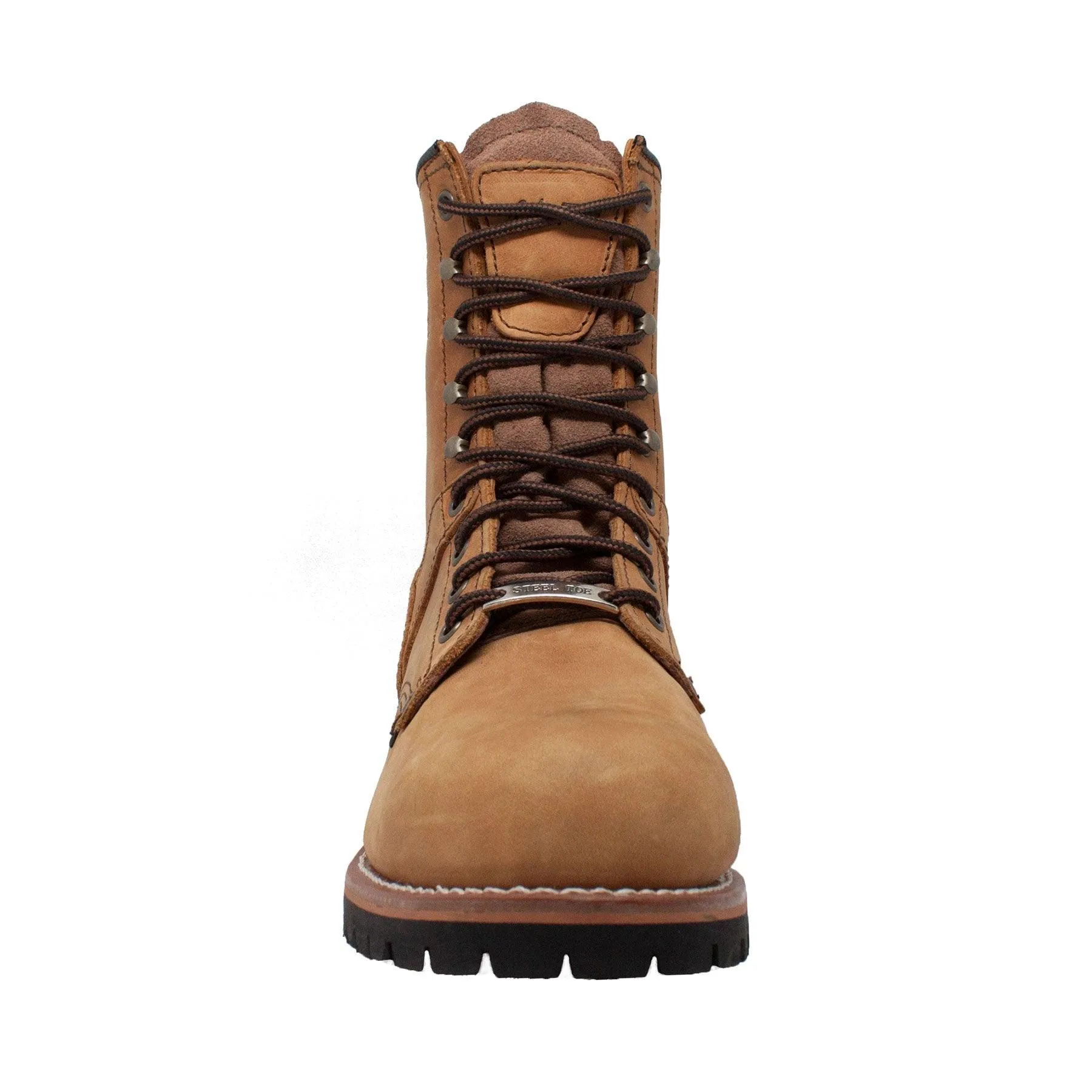 AdTec Men's 9" Steel Toe Logger Brown