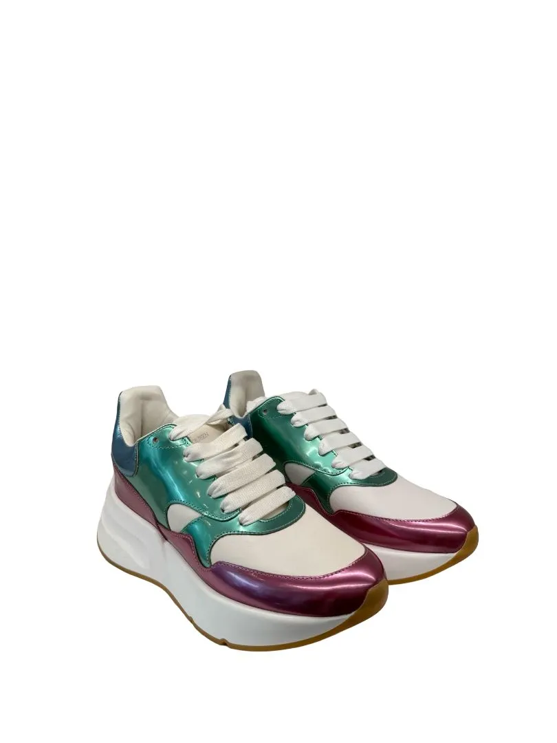 Alexander McQueen White/Multi Chunky Sneakers. Size: 37