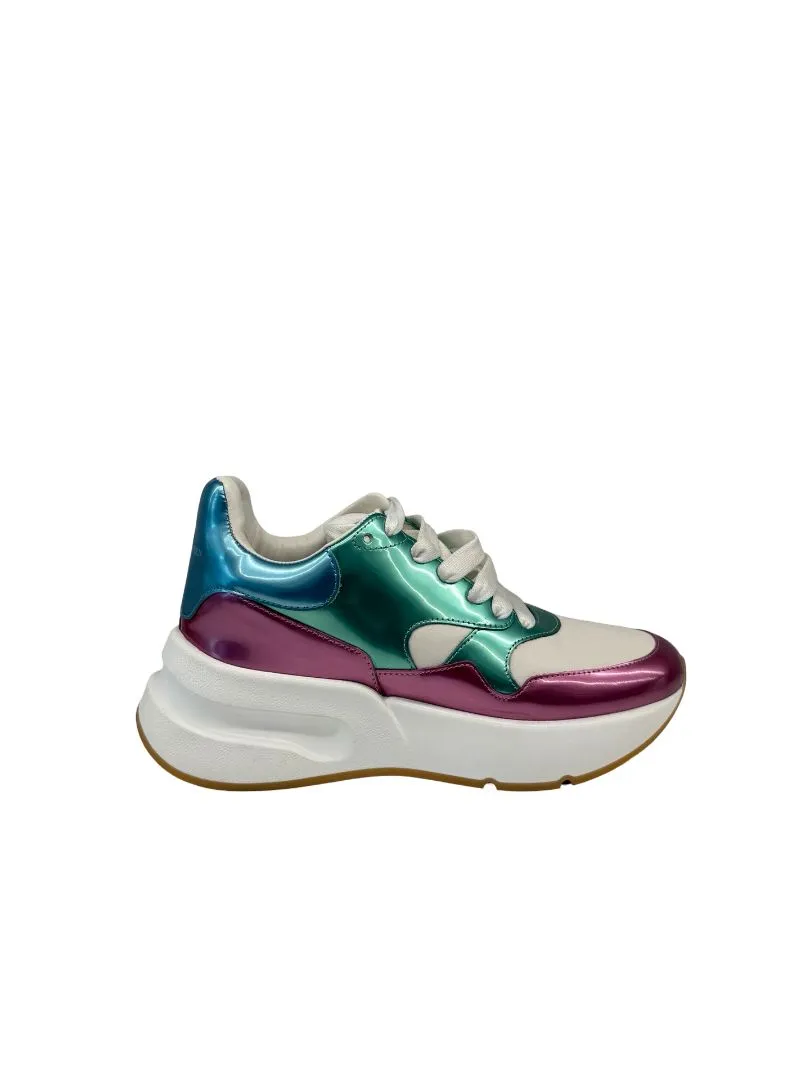Alexander McQueen White/Multi Chunky Sneakers. Size: 37