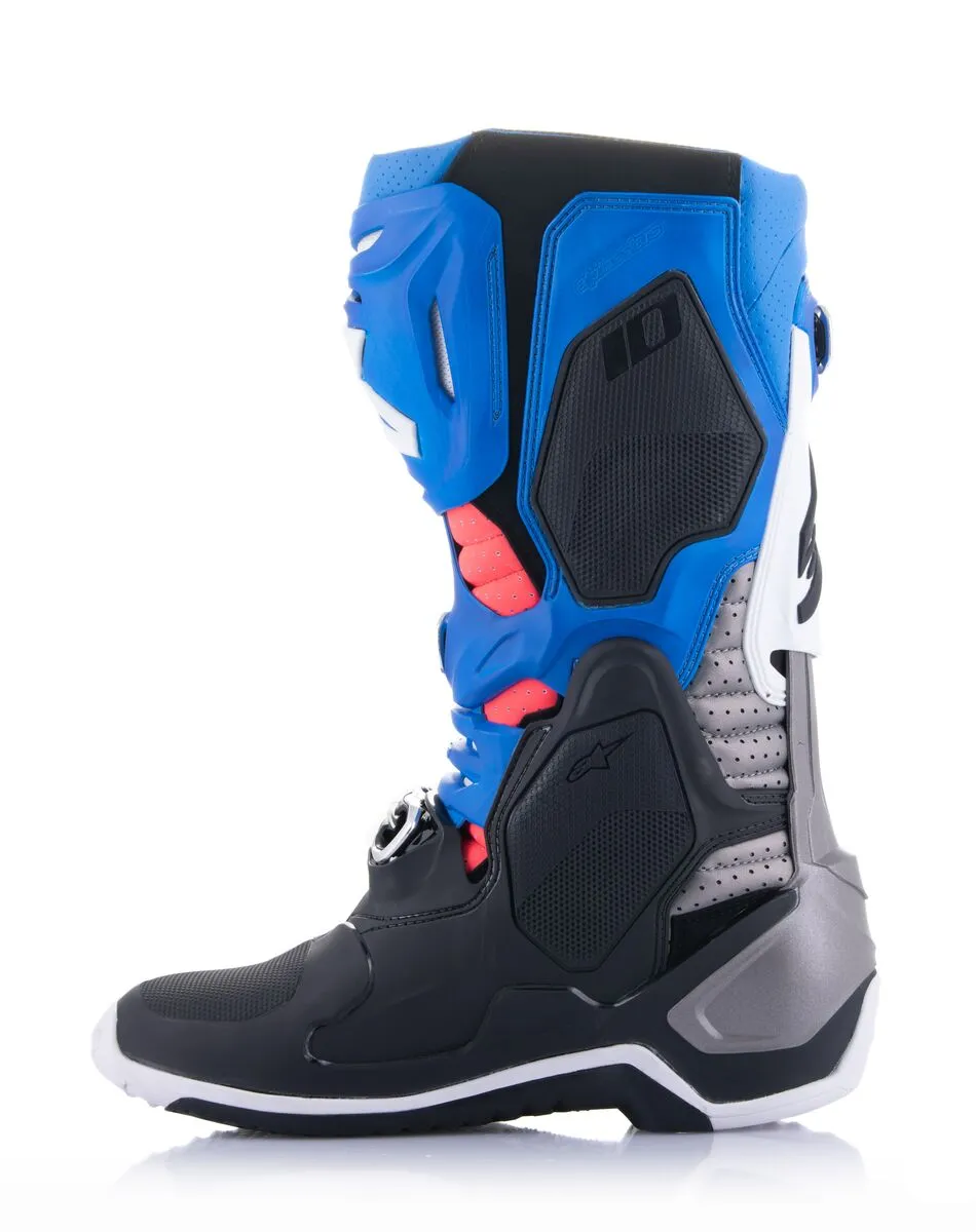 Alpinestars Tech 10 Supervented Motocross Boots Black Enamel Blue Purple