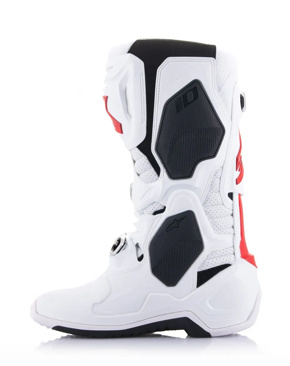 Alpinestars Tech 10 Supervented Motocross Boots White Bright Red