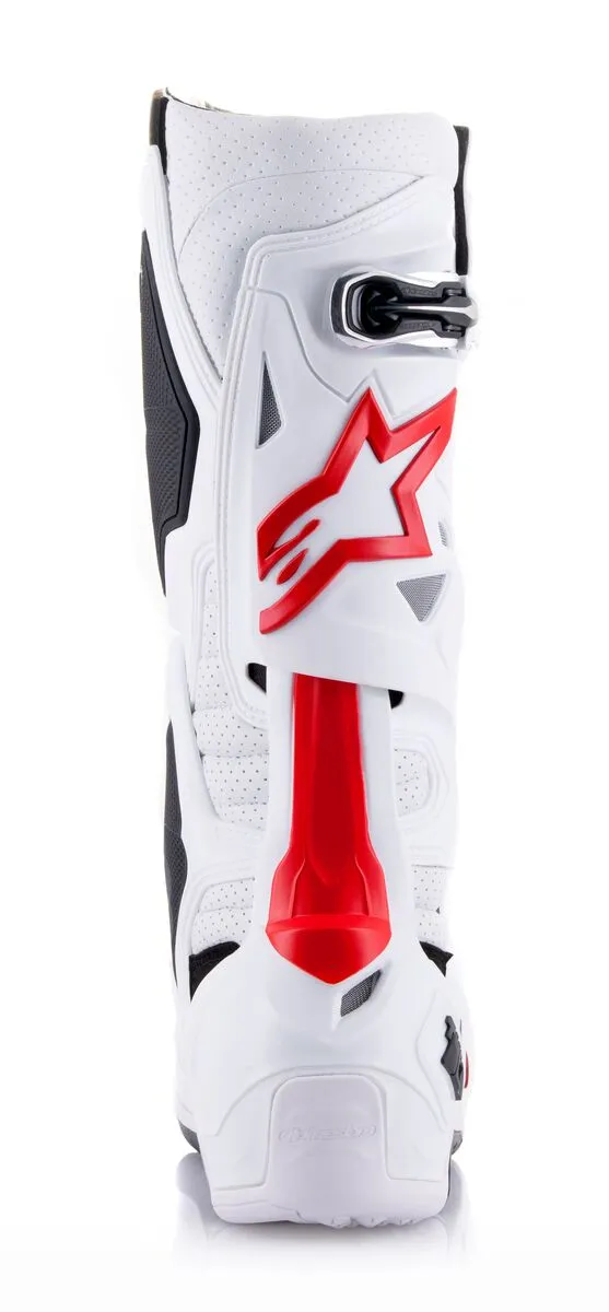 Alpinestars Tech 10 Supervented Motocross Boots White Bright Red