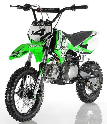 Apollo DB-X4 Deluxe 110cc Dirt / Pit Bike-OFF ROAD ONLY, 14" front Tire , 30 inch seat height, CA Legal