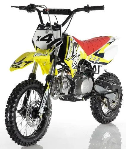 Apollo DB-X4 Deluxe 110cc Dirt / Pit Bike-OFF ROAD ONLY, 14" front Tire , 30 inch seat height, CA Legal