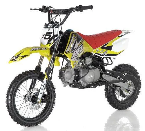 Apollo DB-X5 RFZ Dirt 125CC. 30"Seat Height, 14" Front Tire, 4 Speed Manual Pit Bike-OFF ROAD ONLY, CA Legal
