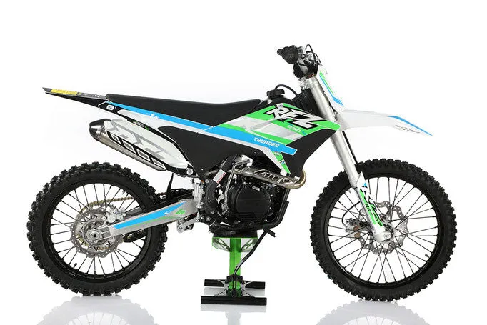 Apollo RFZ 250cc Thunder Adult Dirt Bike, 35.8-inch seat height, 5 speed manual Trans, Electric Start, CA Legal