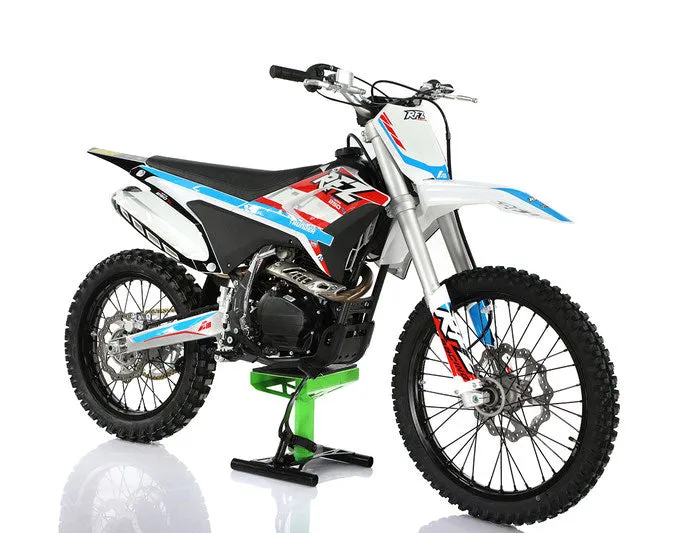 Apollo RFZ 250cc Thunder Adult Dirt Bike, 35.8-inch seat height, 5 speed manual Trans, Electric Start, CA Legal
