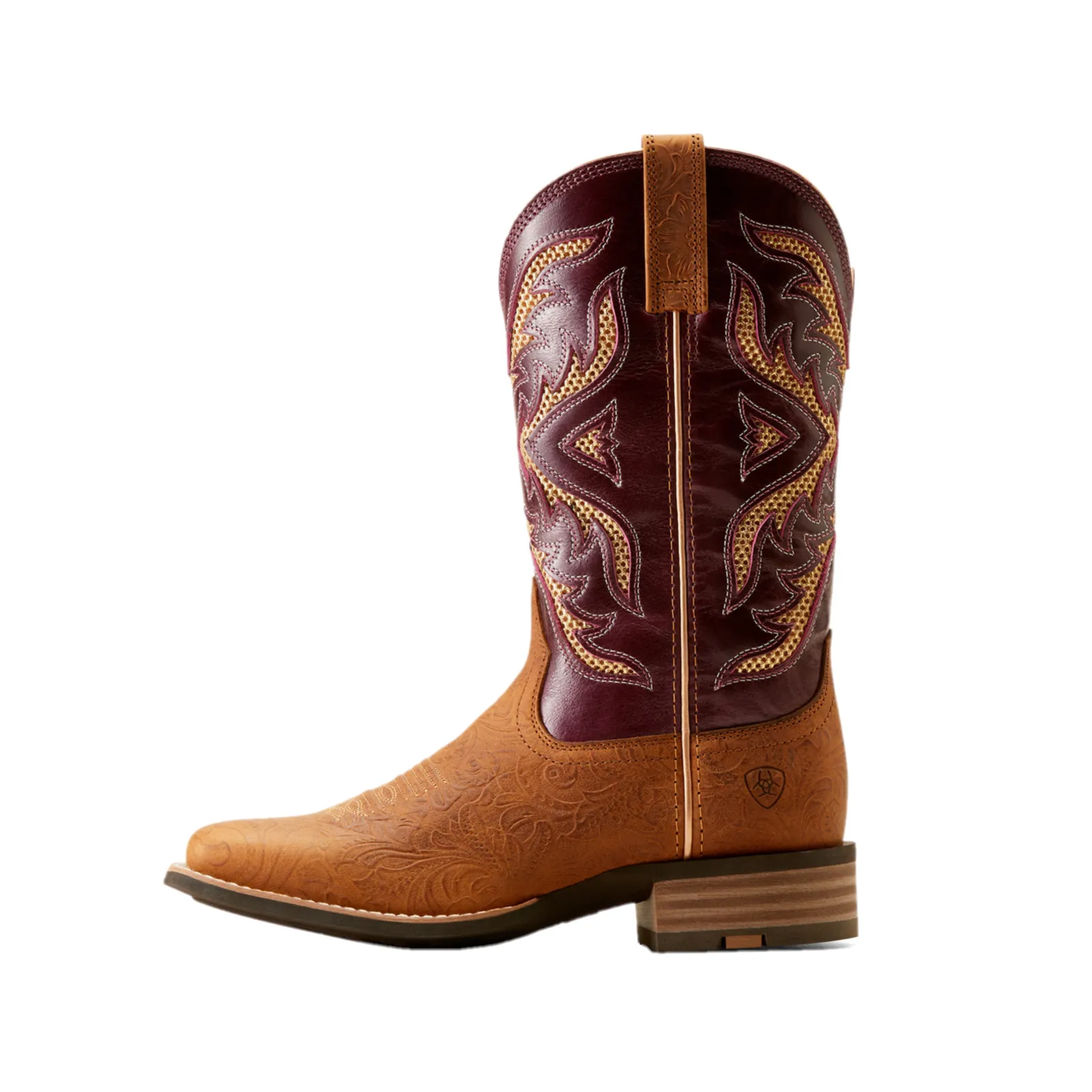 Ariat Ladies San Angelo VentTEK 360 Tooled Toasted Almond Western Boots 10051023