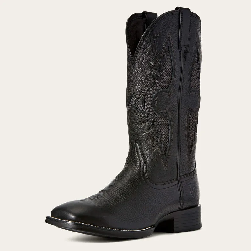 Ariat® Men's "Solado" VentTEK Western Boots - Black Carbon