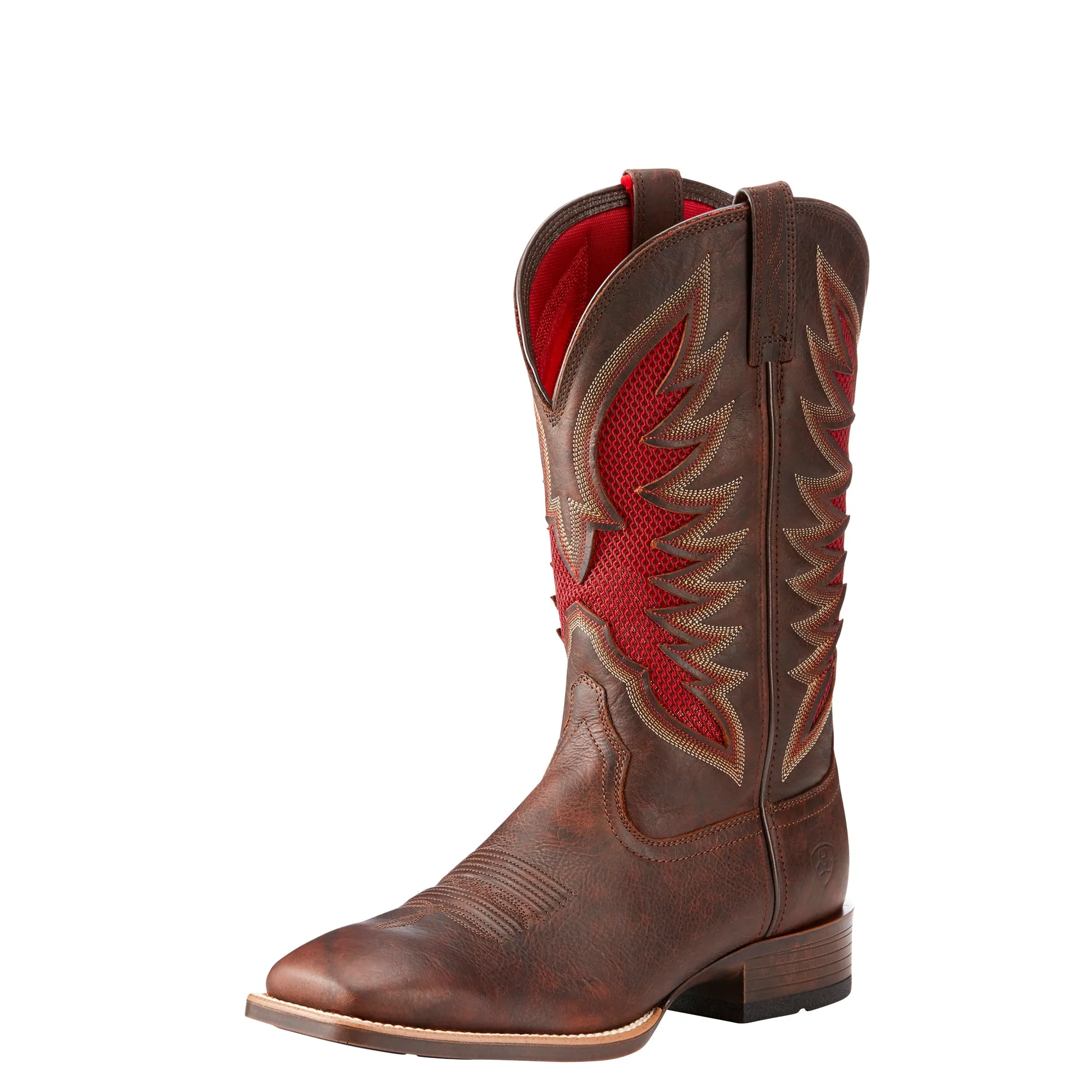 'Ariat' Men's Venttek™ Ultra Western Square Toe - Brown / Red