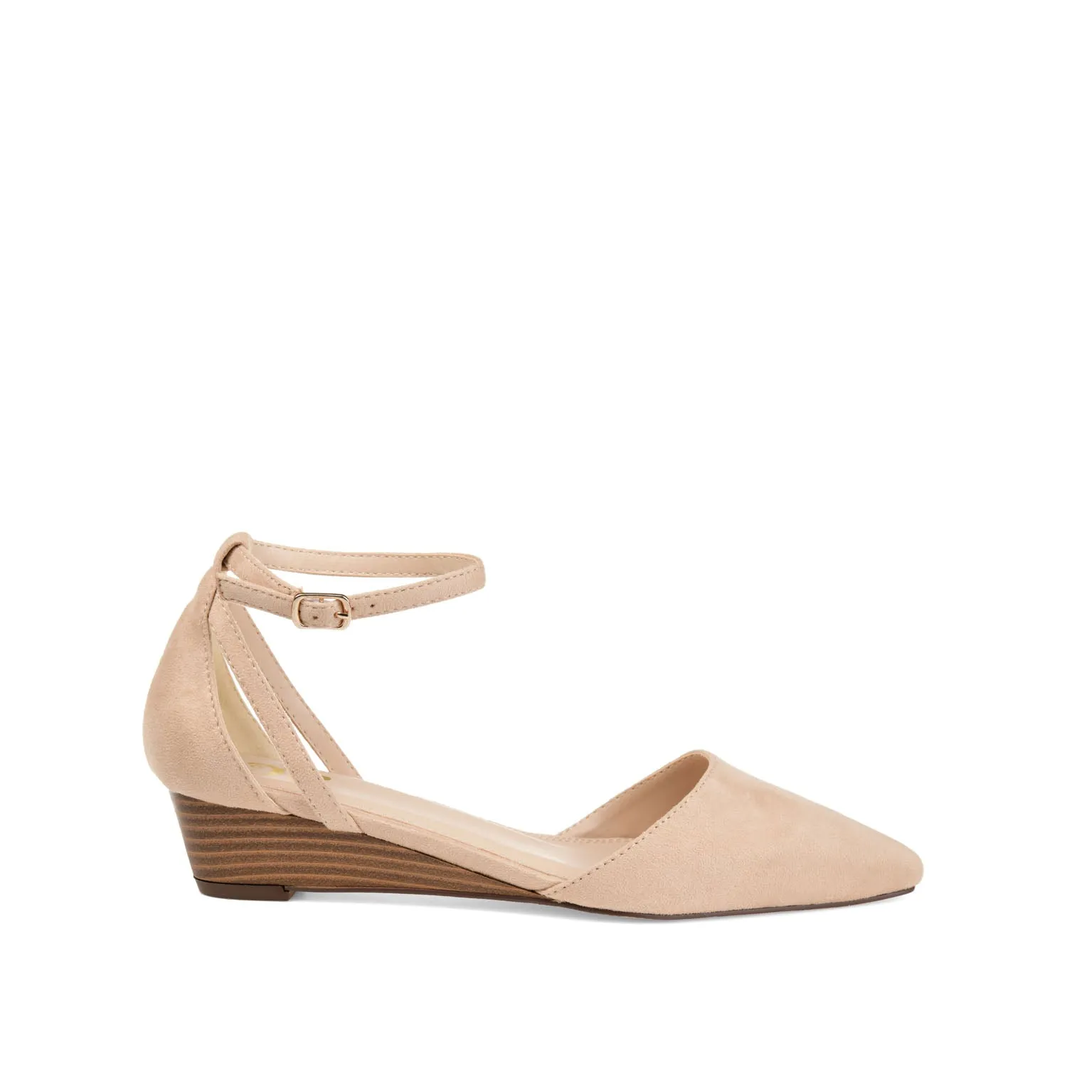 ARKIE D'ORSAY WEDGE HEELS IN FAUX SUEDE