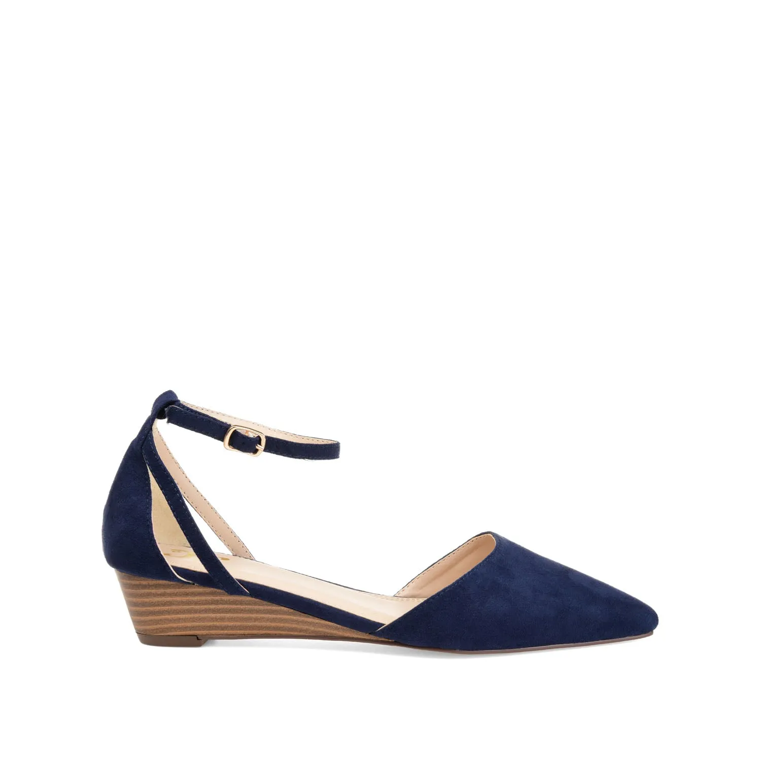 ARKIE D'ORSAY WEDGE HEELS IN FAUX SUEDE