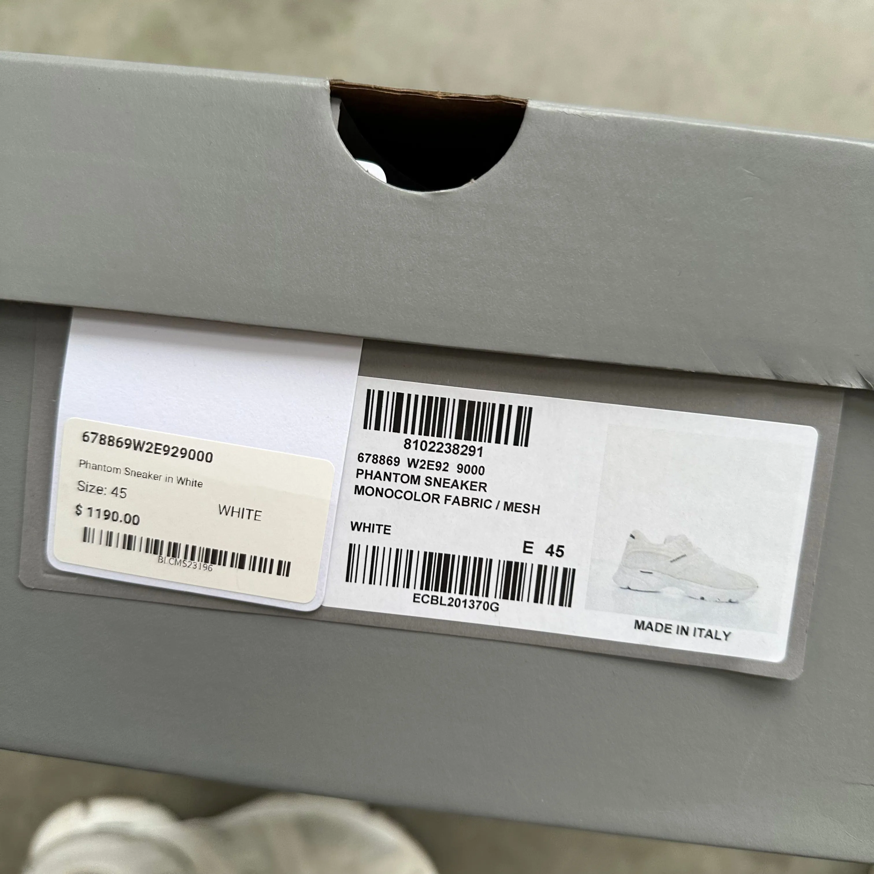 Balenciaga Phantom Sneakers White (US12)