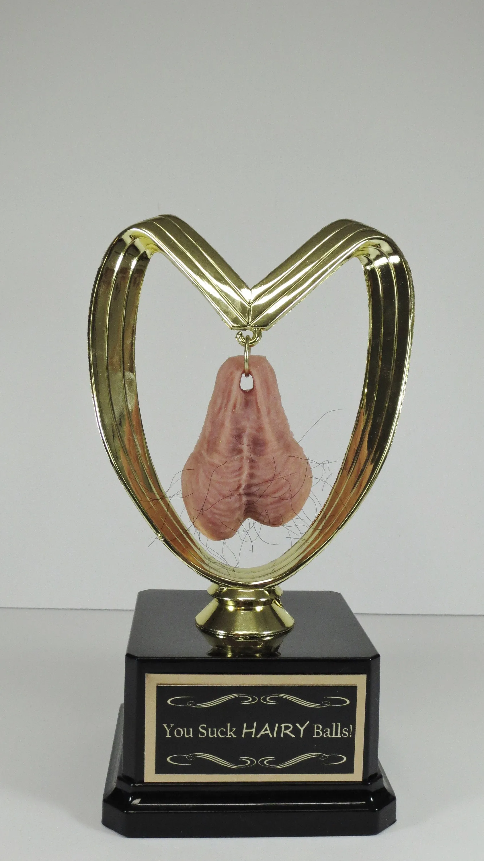 Basketball Trophy Fantasy Basketball Madness Trophy Loser You Suck HAIRY Balls Last Place FBL Funny Trophy Adult Humor Gag Gift Testicle