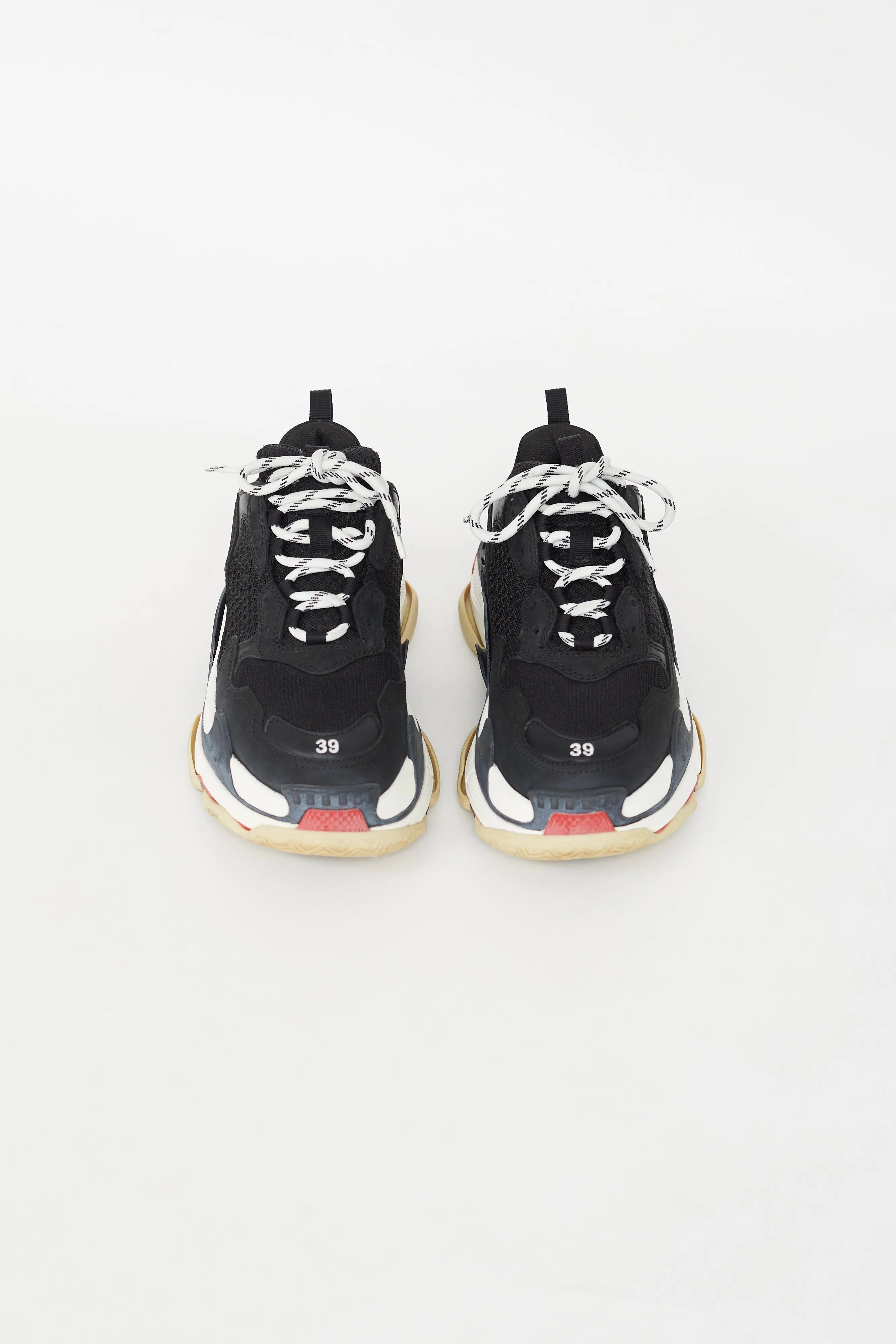 Black & Red Triple S Sneaker