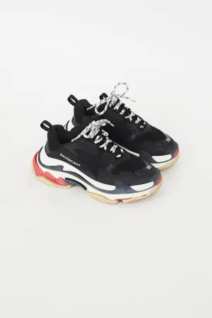 Black & Red Triple S Sneaker