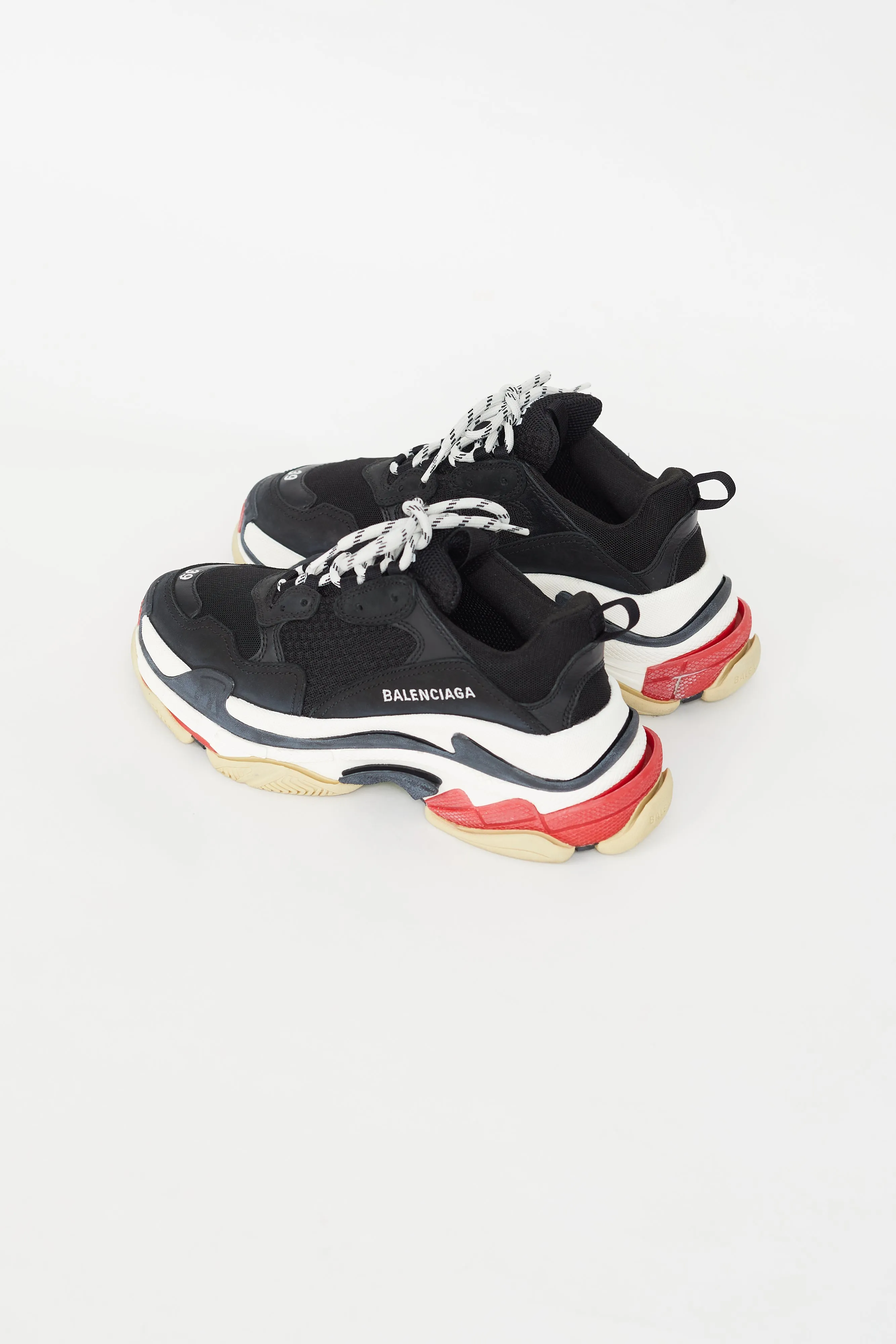 Black & Red Triple S Sneaker