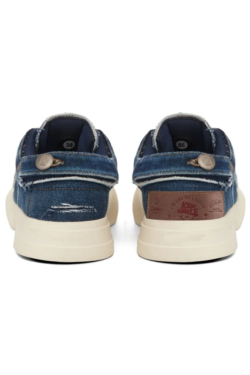 Blue Canvas Chunky Sneakers