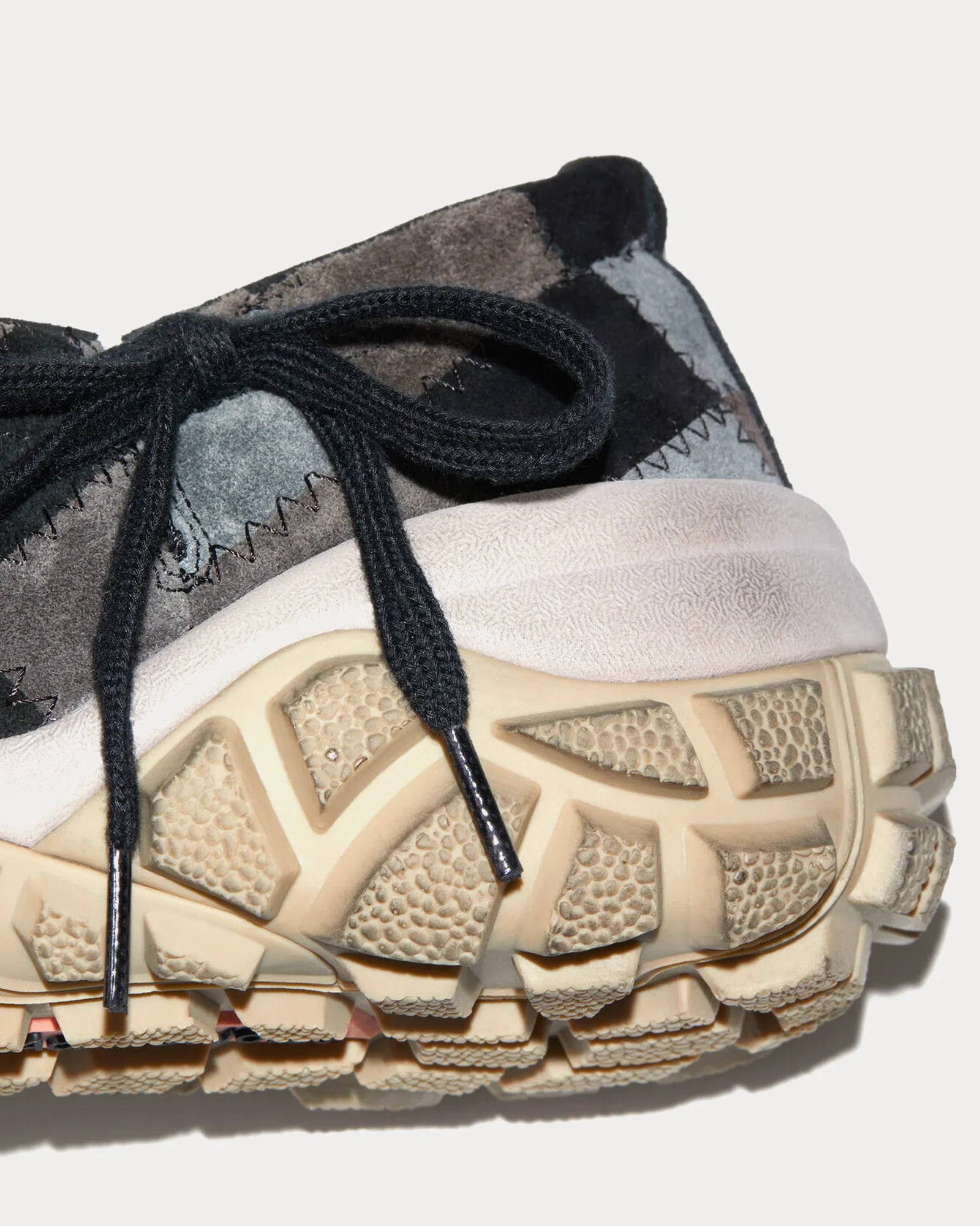 Boltzer Chunky Patchwork Grey Slip On Sneakers