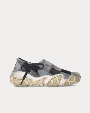 Boltzer Chunky Patchwork Grey Slip On Sneakers