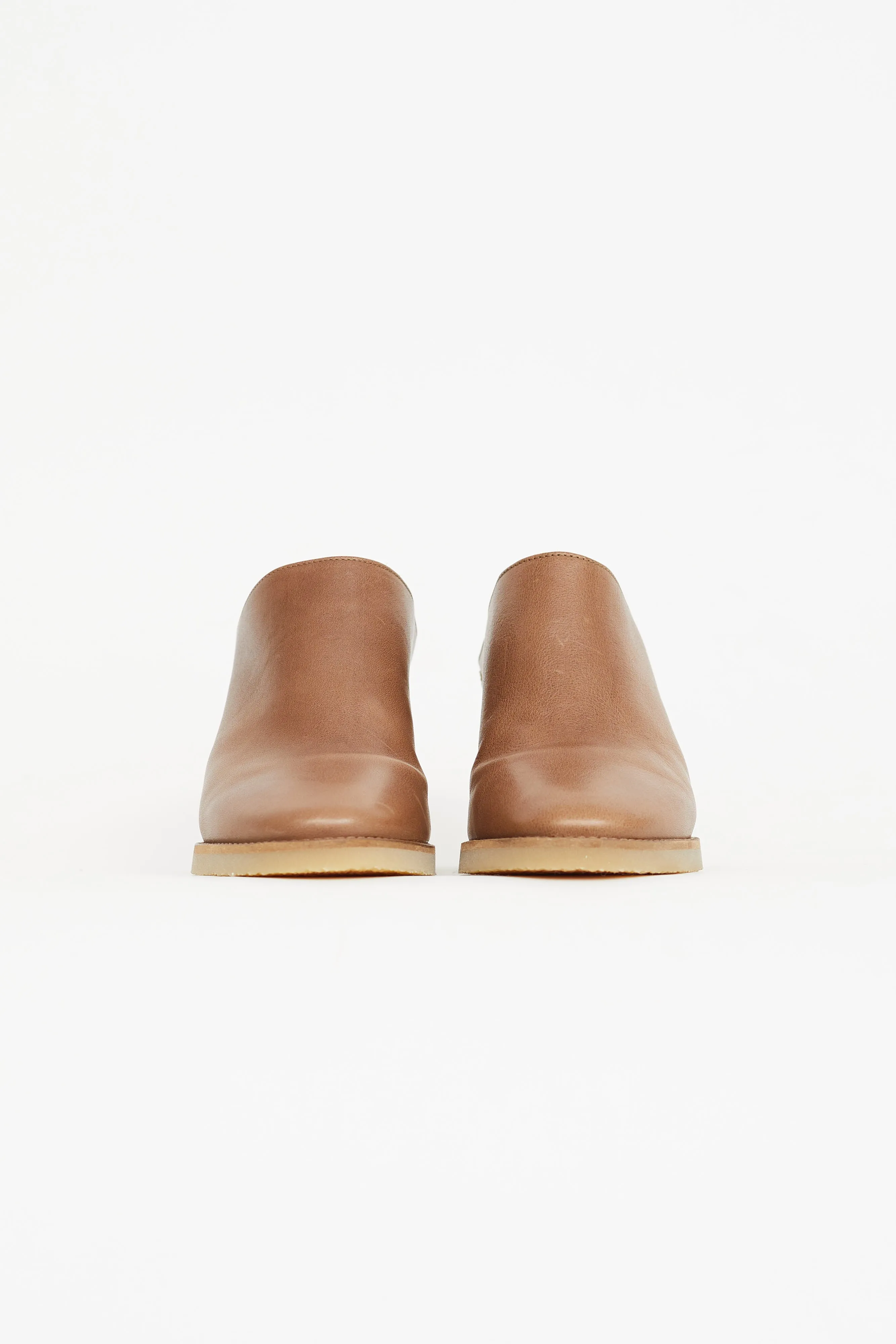 Brown Leather Takita Wedge Mule