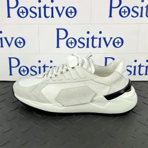 Buscemi Womens Run 2 White Suede Sneakers Sample