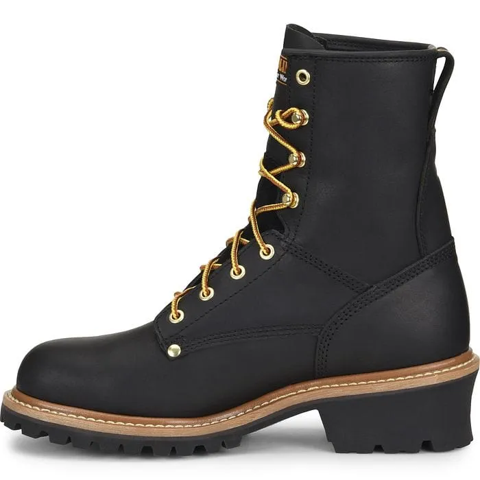 Carolina Men's Elm Black Steel Toe Unlined Logger Boots CA1825