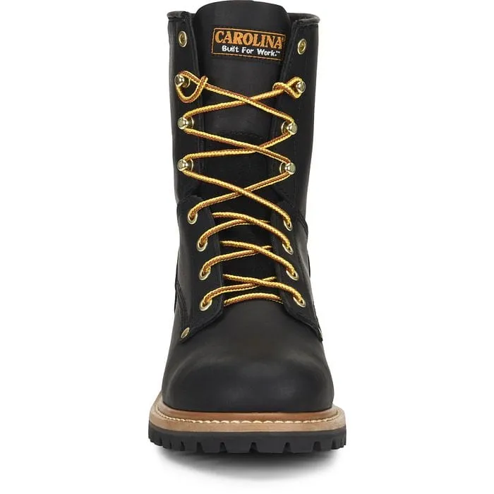 Carolina Men's Elm Black Steel Toe Unlined Logger Boots CA1825