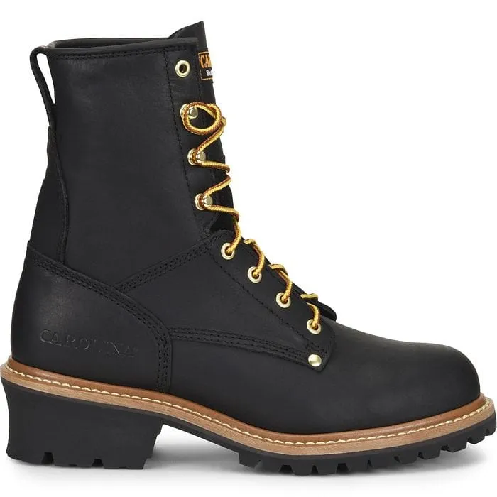 Carolina Men's Elm Black Steel Toe Unlined Logger Boots CA1825