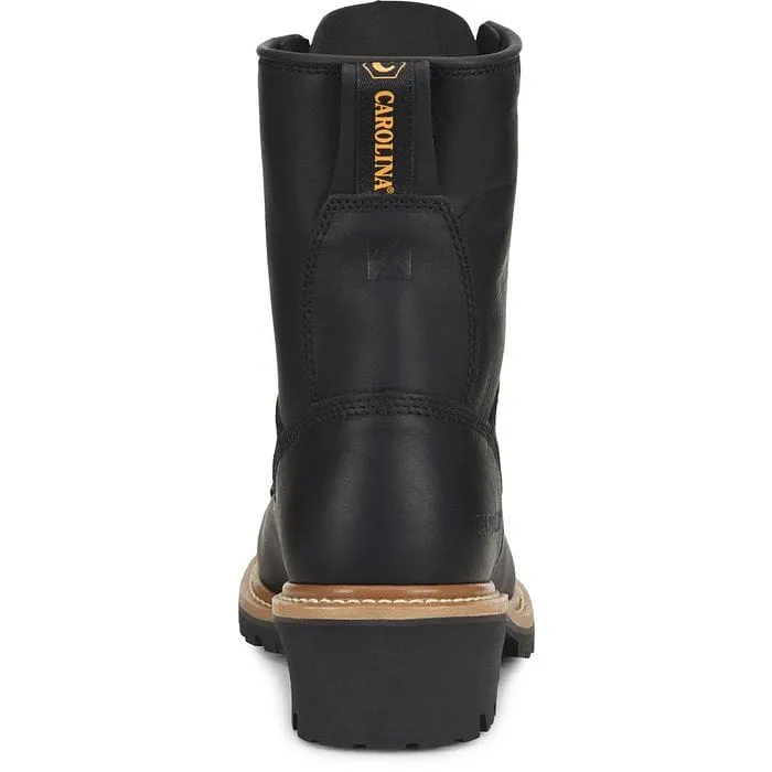 Carolina Men's Elm Black Steel Toe Unlined Logger Boots CA1825