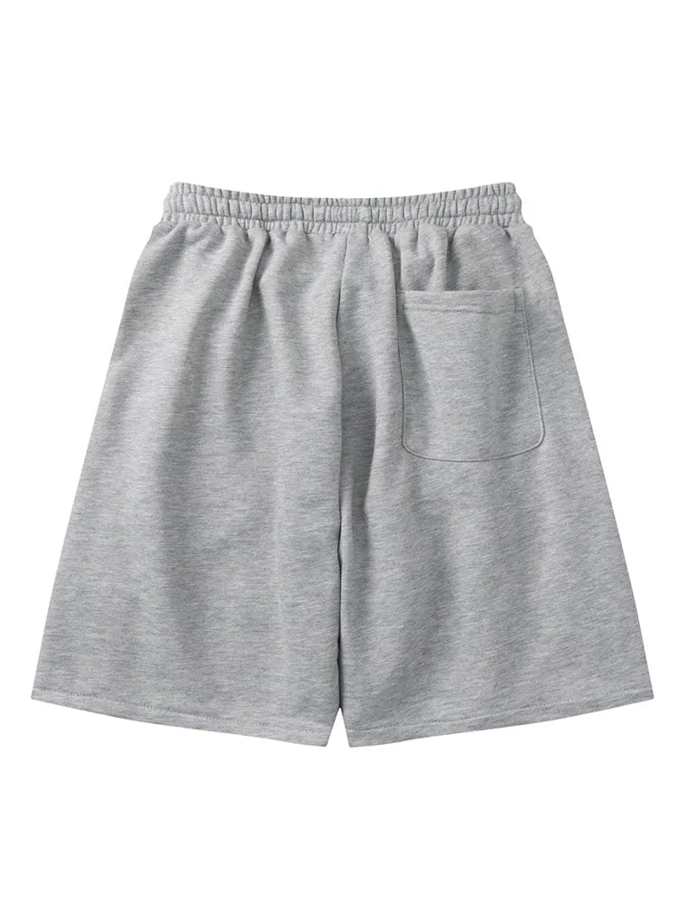 Casual Side Zippered Breasted Solid Color Buttoned Drawstring Shorts