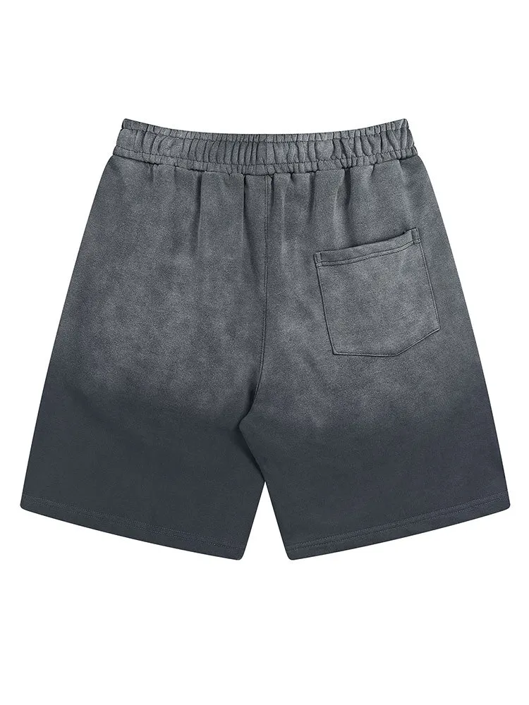 Casual Tie-Dye Gradient Drawstring Shorts