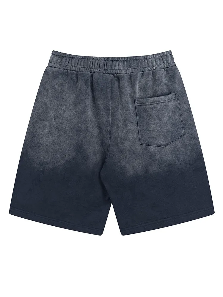 Casual Tie-Dye Gradient Drawstring Shorts