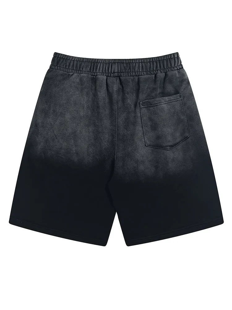Casual Tie-Dye Gradient Drawstring Shorts