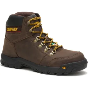 Caterpillar OUTLINE ASTM F2413-18 EH SR P720996 Brown Steel Toe Leather Work Boot