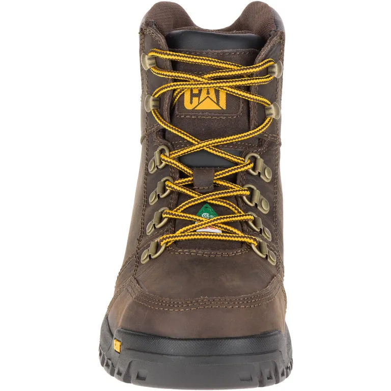 Caterpillar OUTLINE ASTM F2413-18 EH SR P720996 Brown Steel Toe Leather Work Boot