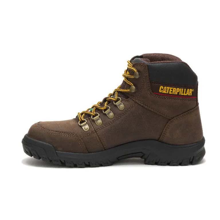 Caterpillar OUTLINE ASTM F2413-18 EH SR P720996 Brown Steel Toe Leather Work Boot