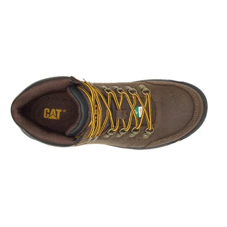 Caterpillar OUTLINE ASTM F2413-18 EH SR P720996 Brown Steel Toe Leather Work Boot