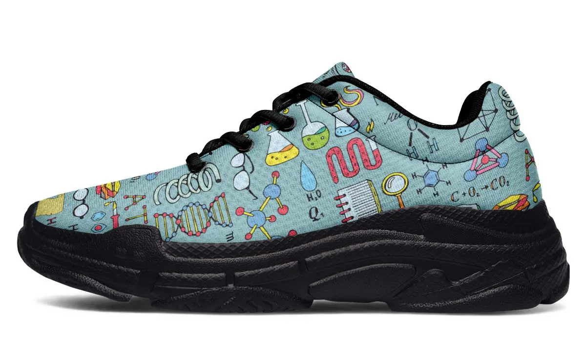 Chemist Pattern Chunky Sneakers