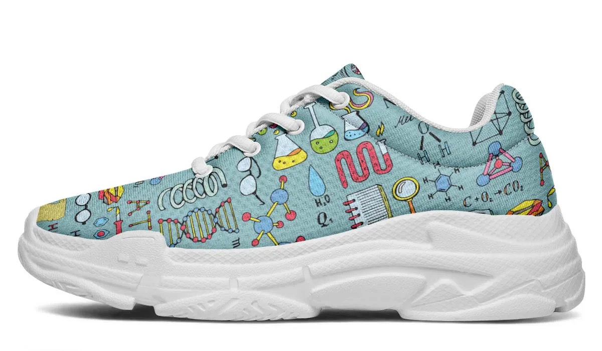 Chemist Pattern Chunky Sneakers