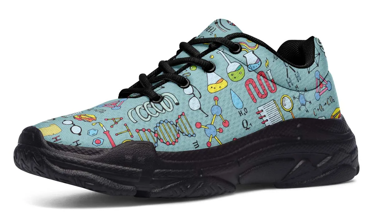 Chemist Pattern Chunky Sneakers